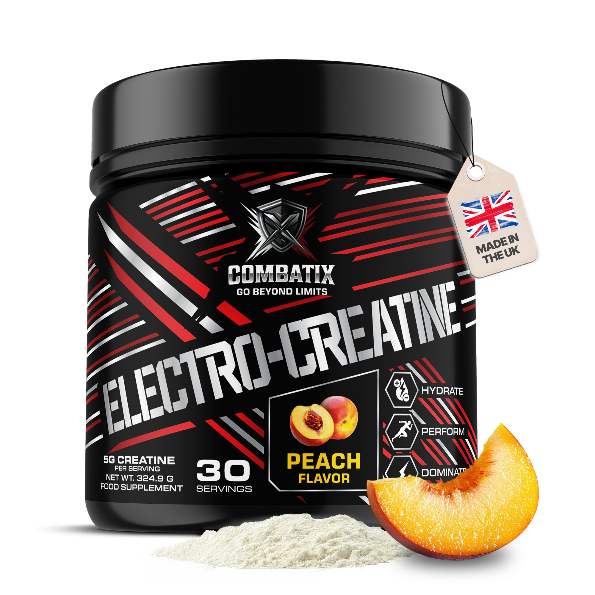 COMBATIX – Electrolyte + Creatine Monohydrate  – Hydration, Recovery & Endurance Support