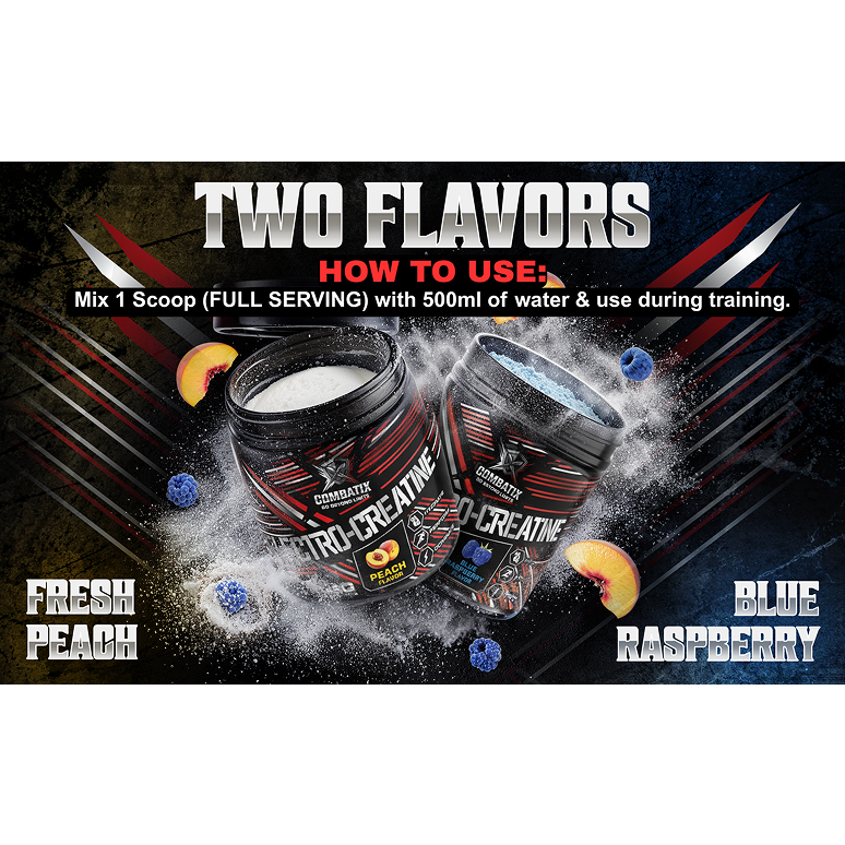 COMBATIX – Electrolyte + Creatine Monohydrate  – Hydration, Recovery & Endurance Support