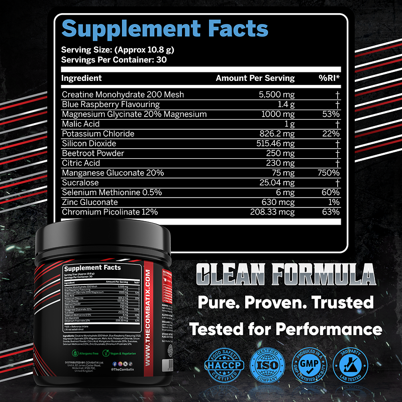 COMBATIX – Electrolyte + Creatine Monohydrate  – Hydration, Recovery & Endurance Support